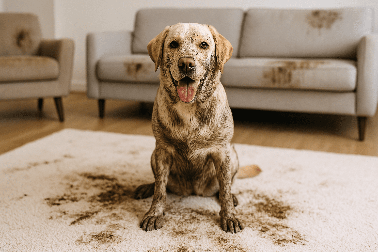 dog dirty