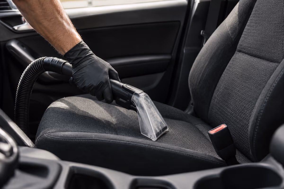 Illustration of auto interior cleaning